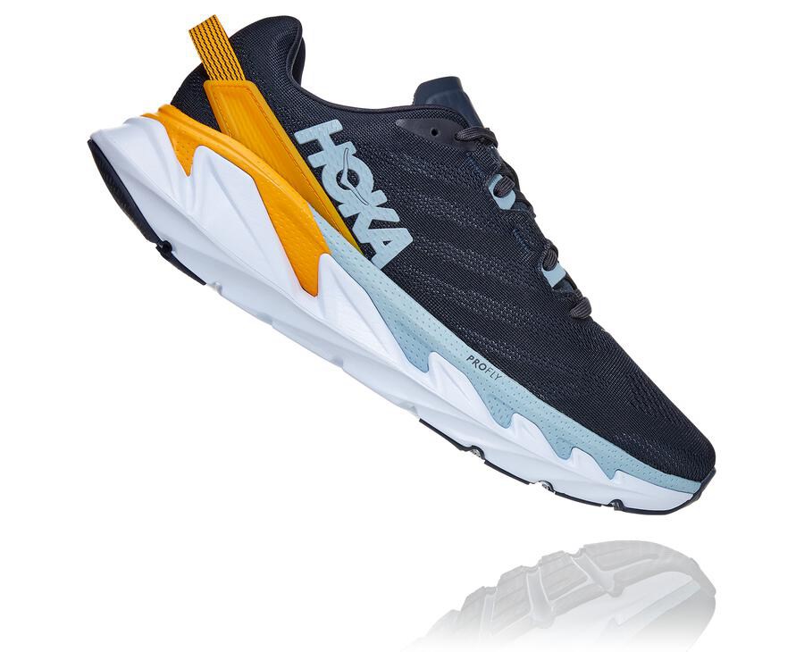 Hoka Australia One One Elevon 2 - Mens Running Shoes Navy/White - DXLQT-3791